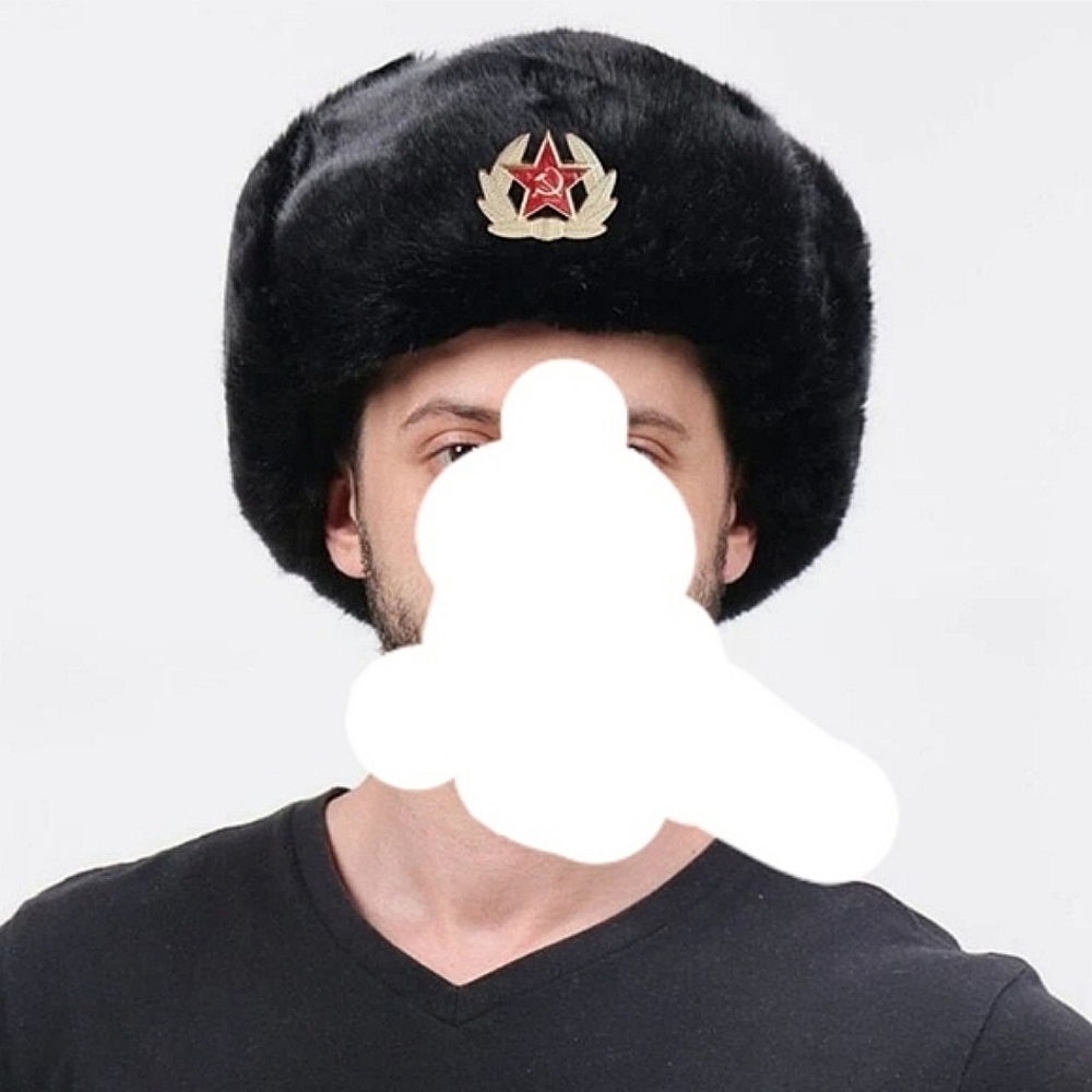 Black Faux Fur Russian Ushanka Hat - Picture 7 of 13